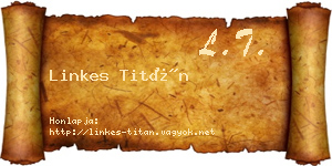 Linkes Titán névjegykártya